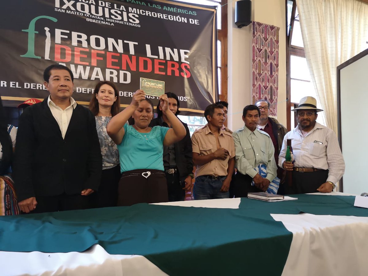 nimajpu's tweet photo. Saludamos y celebramos el reconocimiento a la "Resistencia Pacifica de la Microrregión de Ixquisis", de San Mateo Ixtatán , Huehuetenango.
Por ser ganadores del Premio Regional para las Américas “Front Line Defenders 2018”, otorgada por Front Line Defenders.
Fotos: @VTejaxun https://t.co/Wtd776CXtZ