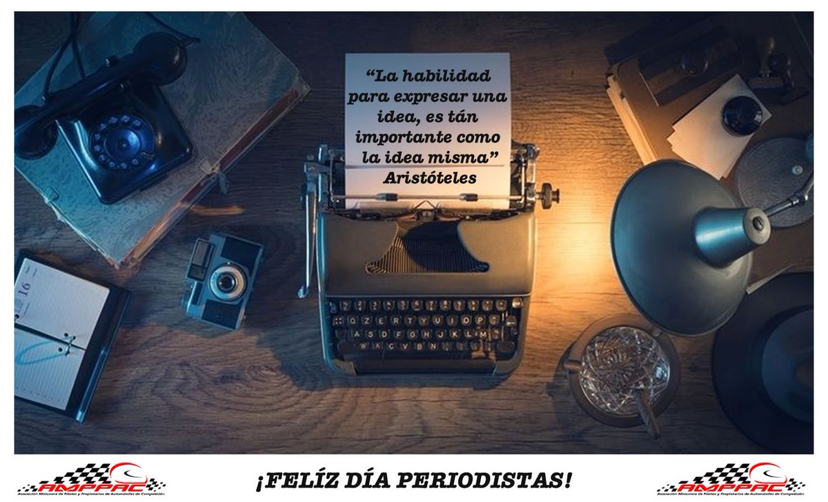 amppacmisiones's tweet photo. La Comisión Directiva de AMPPAC y sus socios, saludan y agradecen a los Periodistas en su día por la enorme labor que realizan, especialmente en la difusión del deporte motor ¡Salud! https://t.co/FoWNAMYtMX