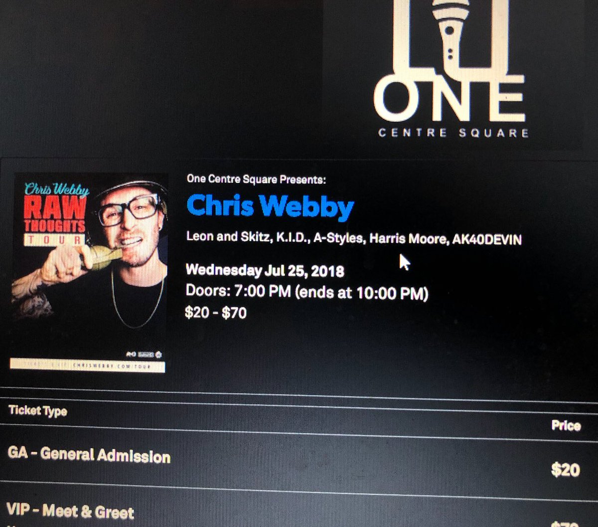 HarrisMooreMM's tweet photo. July 25th I’m opening up for the homie @ChrisWebby at #OneCentreSquare in Easton, Pa! Yo @ChrisWebby we bout to kill shit bro! 🔥
GET YOUR TICKETS NOW! https://t.co/dUeKSiX6Aw