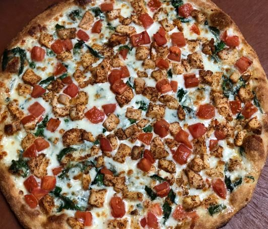 PiesanosSFP's tweet photo. Here's a look at our #PizzaoftheMonth! It's Blackened Chicken Alfredo! You can only get it for the month of June so hurry in; we think you're REALLY going to like this one! #Piesanos https://t.co/W3vrOIuJVD