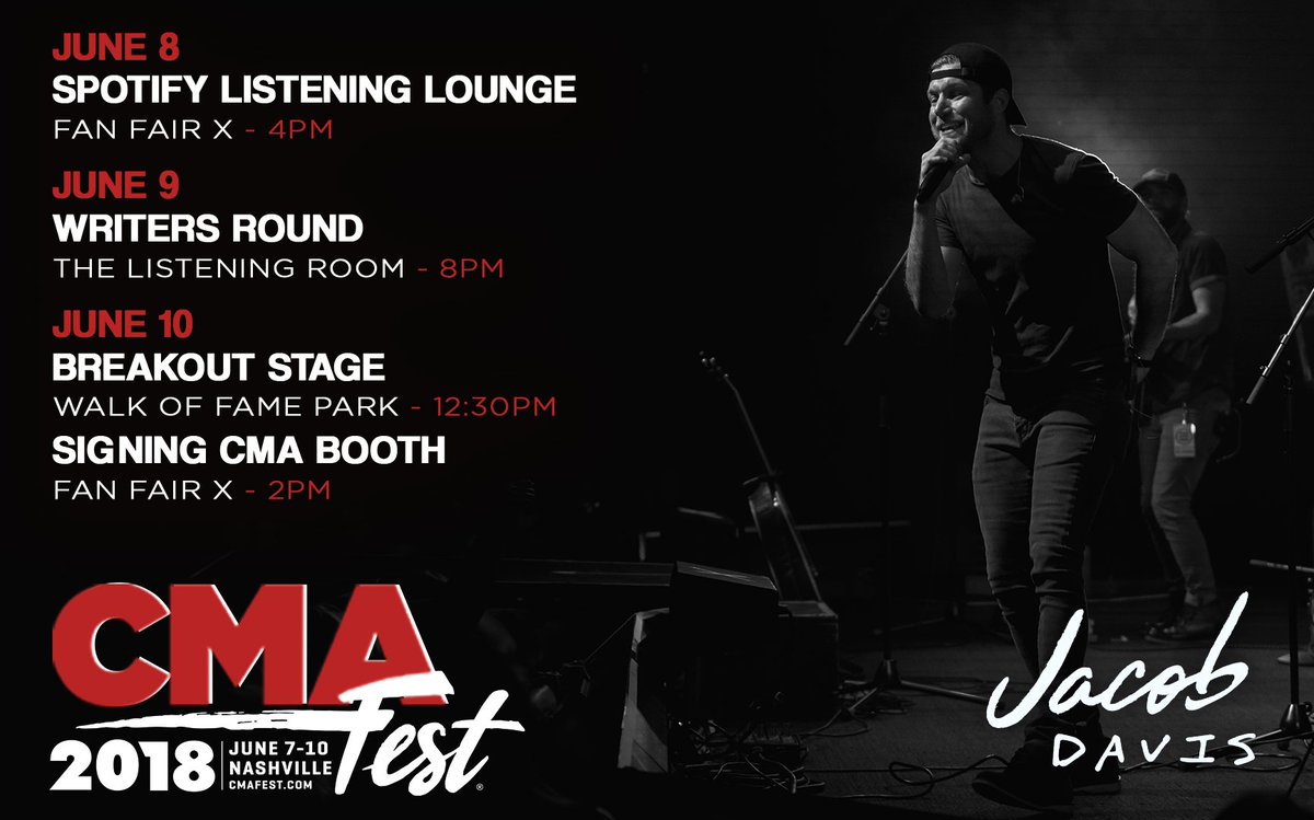 Adding more stuff to this week's #CMAfest schedule every day.
