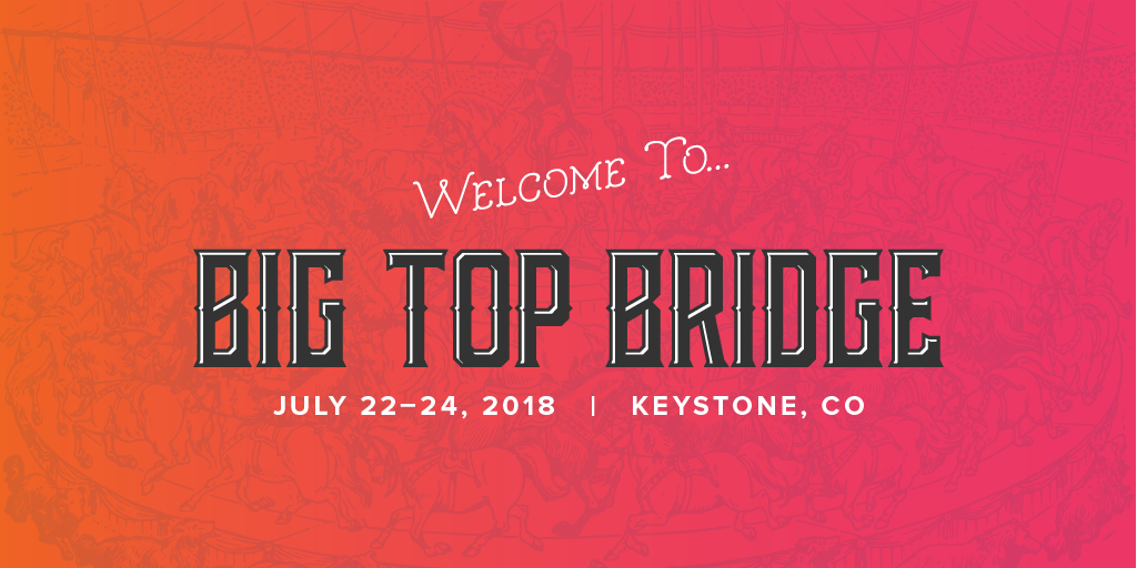 Instructure's tweet image. Ladies and Gents, Big Top Bridge is coming to town! Find out how Bridge can help you impact employee engagement, retention, and performance, and learn how to tie that directly to your business goals! Register here to attend: bit.ly/2sP5wd7