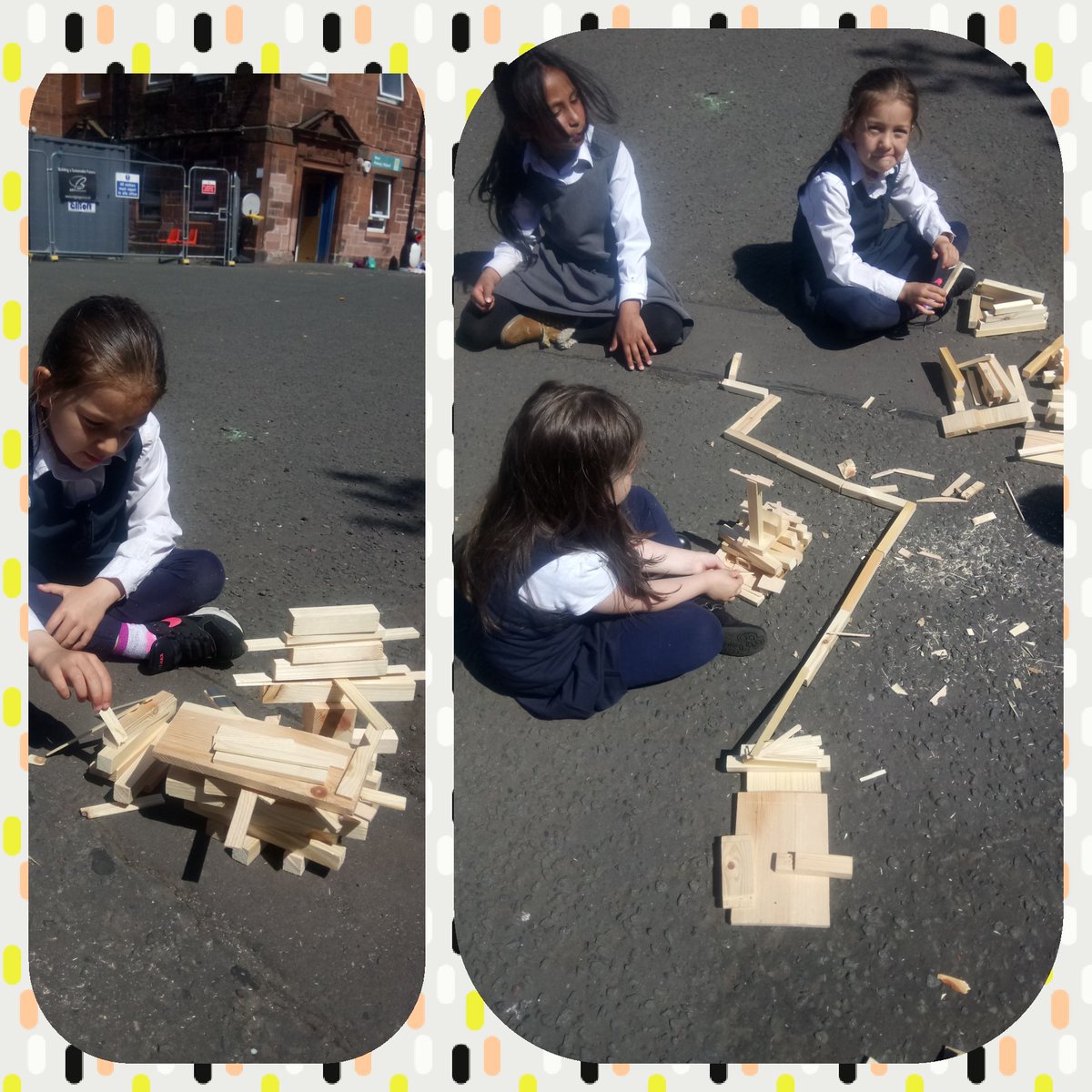 ibroxp1a's tweet photo. Primary 1 getting creative as our loose parts collection grows. https://t.co/6rpxbof1Fq