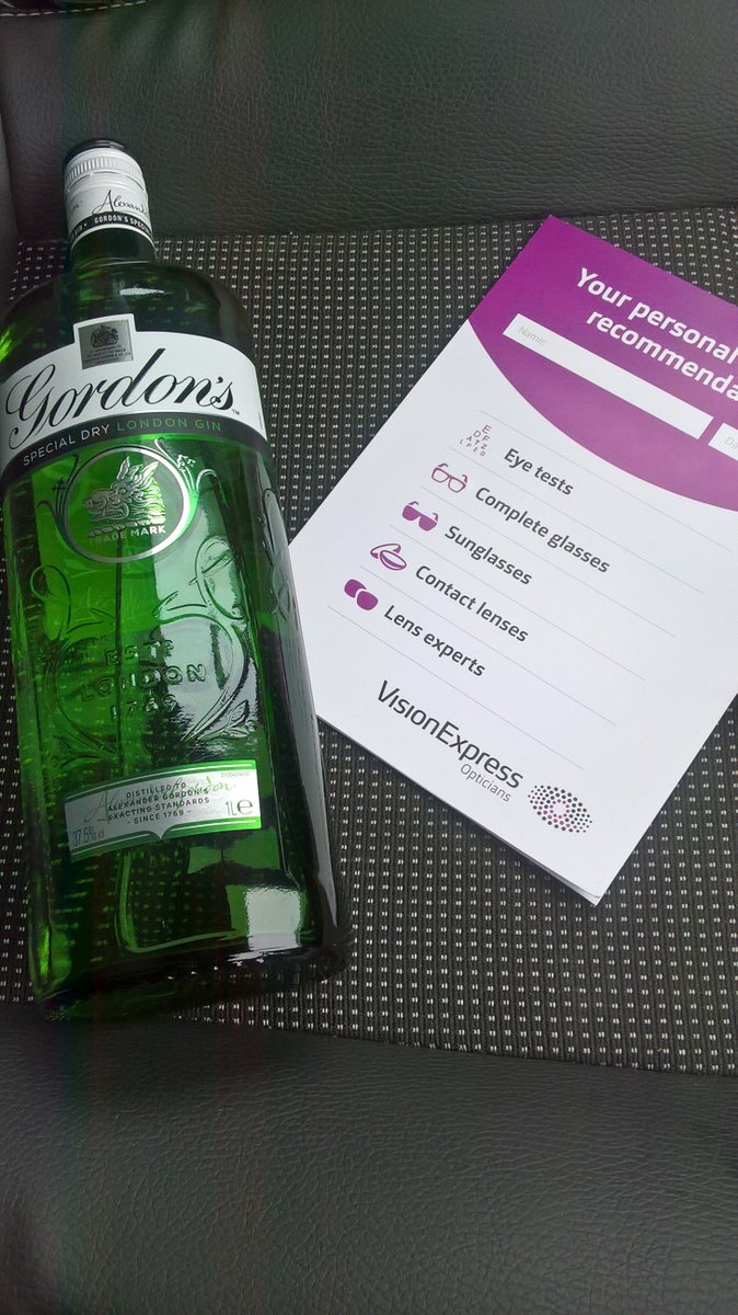 janeydob's tweet photo. Had my eye test in @VisionExpress in @Tesco this evening and had to accept I now need varifocal glasses! I felt this was the only suitable reaction ... it was on offer after all!! @GordonsGinUK #oldlady #varifocals #ginistheanswer https://t.co/8kJk5aaG5m