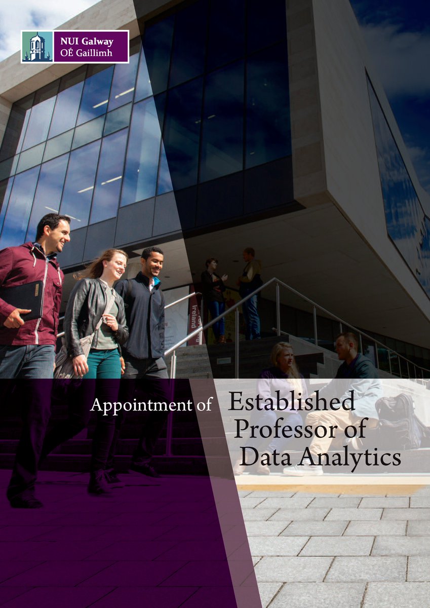 johnbreslin's tweet photo. Applications are invited for the post of Established Chair of Data Analytics at @NUIGalway and attached to the @Insight_Centre for Data Analytics at @NUIGalway (was @DERI).

Closing date for applications is 17:00 (Irish Time) on July 18th 2018: https://t.co/A13N9g91Aq

Please RT! https://t.co/ilRBm5G8oX