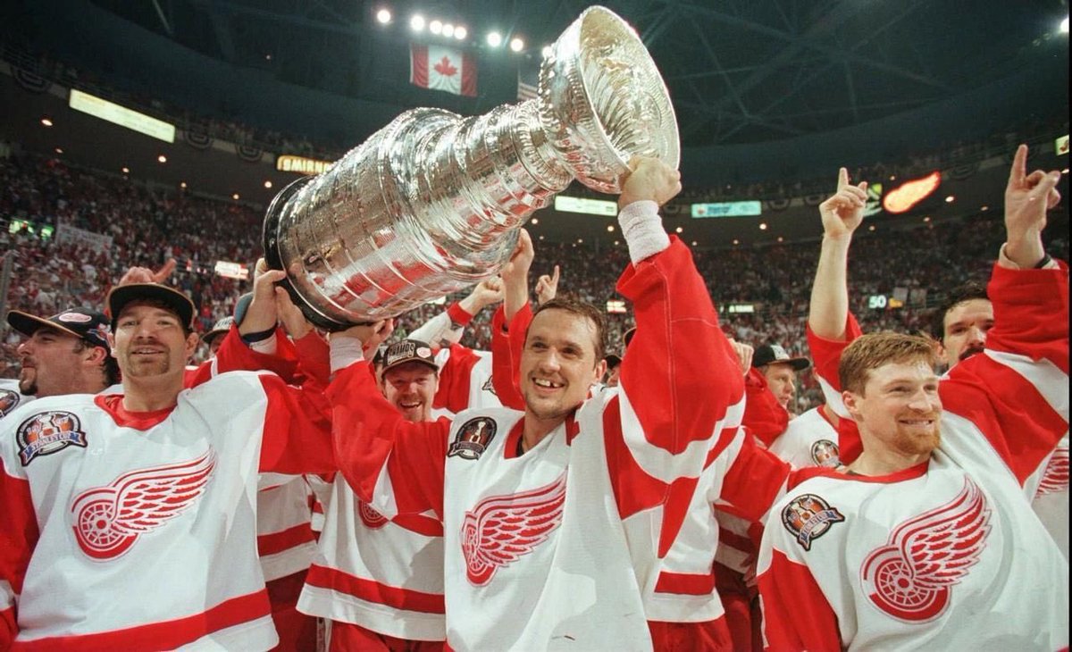 GrindLinePod's tweet photo. 21 years ago today, Lord Stanley returned home to Hockeytown for the first time in 42 seasons. https://t.co/gDvVmqSshw