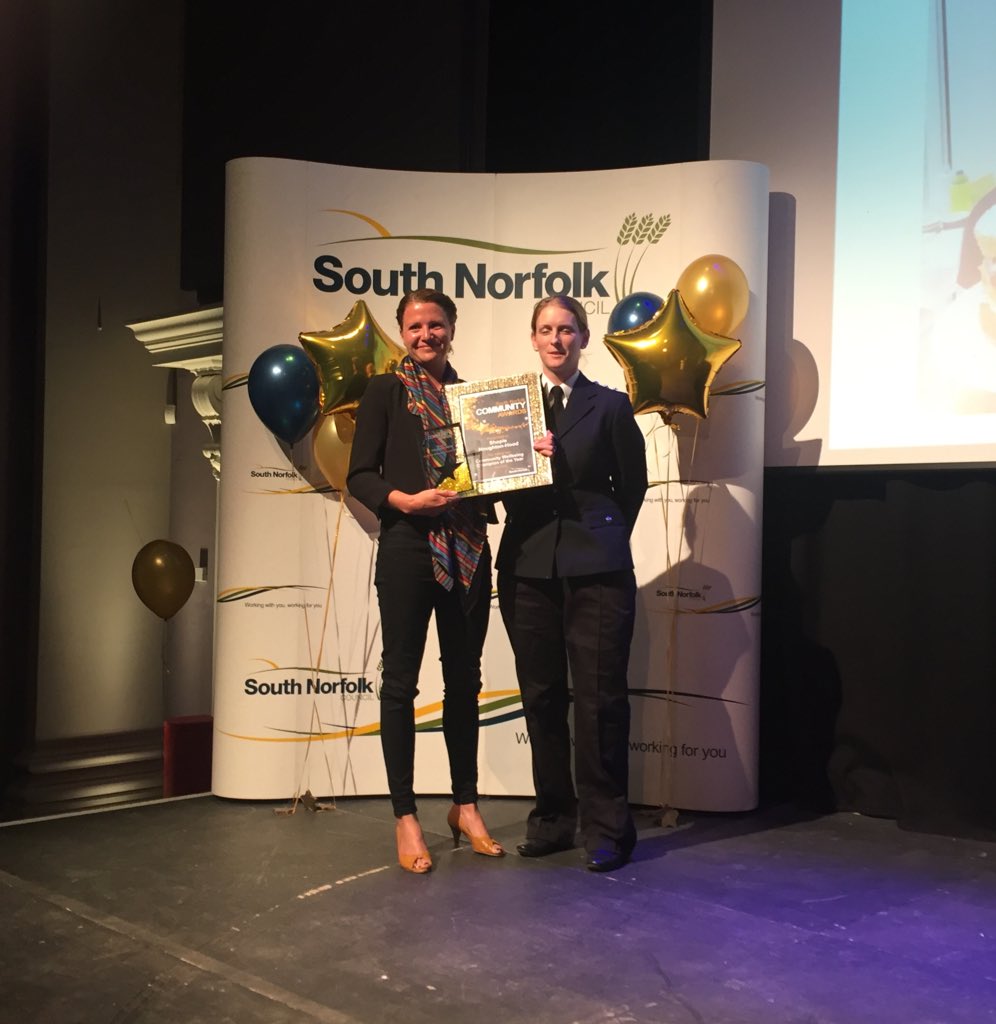 SNorfolkCouncil's tweet photo. Congratulations Shopie Houghton-Hood for winning Community Well-being Champion of the Year #SNCA18 #VolunteersWeek https://t.co/jB8T2LCQda