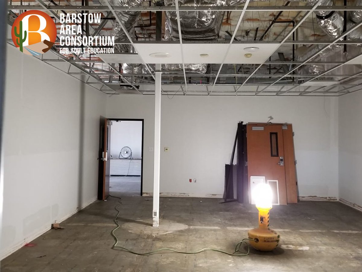 Barstow_AEBG's tweet photo. Walls are up, rooms are taking shape, and the countdown is on! Barstow Adult School opens in August!
#BACAE #BarstowAreaConsortiumAdultEducation #AdultEducation #CCAE #InlandEmpire #CAEAA https://t.co/DhEBrqe7CU