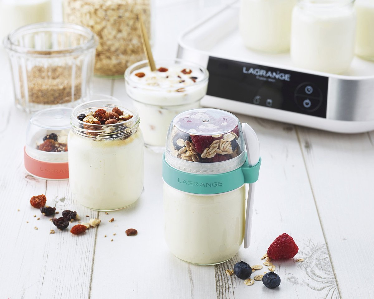 CoactionPR's tweet image. Create the perfect summer breakfast by using Lagrange ’s Yogurt Maker to find the perfect combination of yogurt flavor, fruit and granola! What’s your favorite yogurt masterpiece?