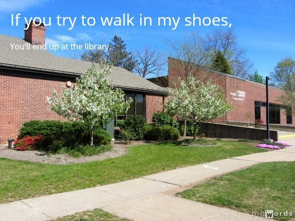 cheshirelibrary's tweet image. Walk a mile in someone else's shoes! #librarybound