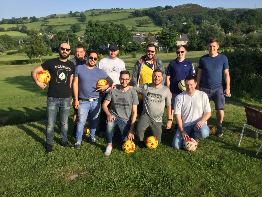 SilverBirchGC's tweet photo. Game on this evening   🏴󠁧󠁢󠁷󠁬󠁳󠁿 V 🇮🇹 #FootgolfChallenge for work colleague of @ReflexAllen Bodelwyddan. @footgolffinder @Bookizmobooking @UKFootgolf @NWTBiz @AirFlicks https://t.co/TtE6dG74lD
