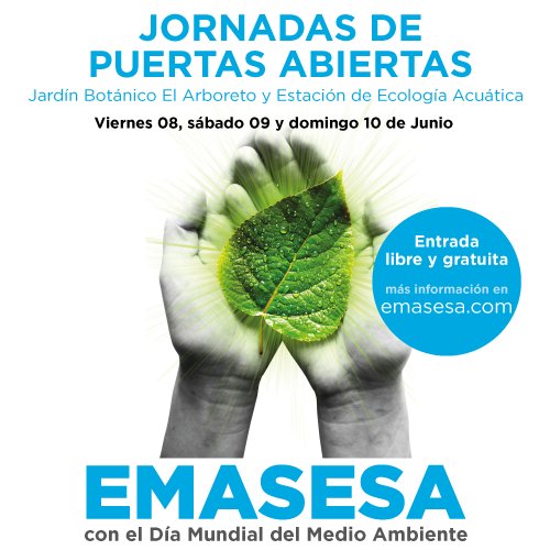 emasesa's tweet photo. 🔊 ¡No te lo pierdas! 
Jornadas Puertas Abiertas organizadas para conmemorar el #DMMA2018
 👉Jardín Botánico El Arboreto: 8, 9 y 10 
👉Estación de Ecología Acuática: 8 y 9 
Toda la info aquí ➡️ https://t.co/SRirvYlfeM 
#TuAgua💦 #YoAguaDelGrifo 
EMASESA,#TuEmpresaPúblicadelAgua https://t.co/n5HXRiv9OX