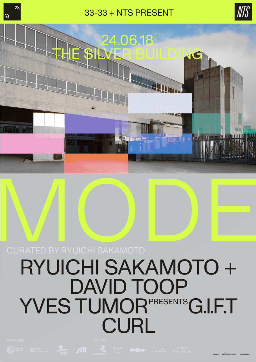 Insane... 24 Jun 2018 @ The Silver Building, LDN: Mica Levi, @brothermay, I, etc. as Curl, are to perform, supporting @ryuichisakamoto + David Toop. @yvestumor also. Truly honoured.

...be quick: tinyurl.com/sakamotoyvescu…

Part of MODE / @33_thirtythree, @dollop_uk @ntslive.