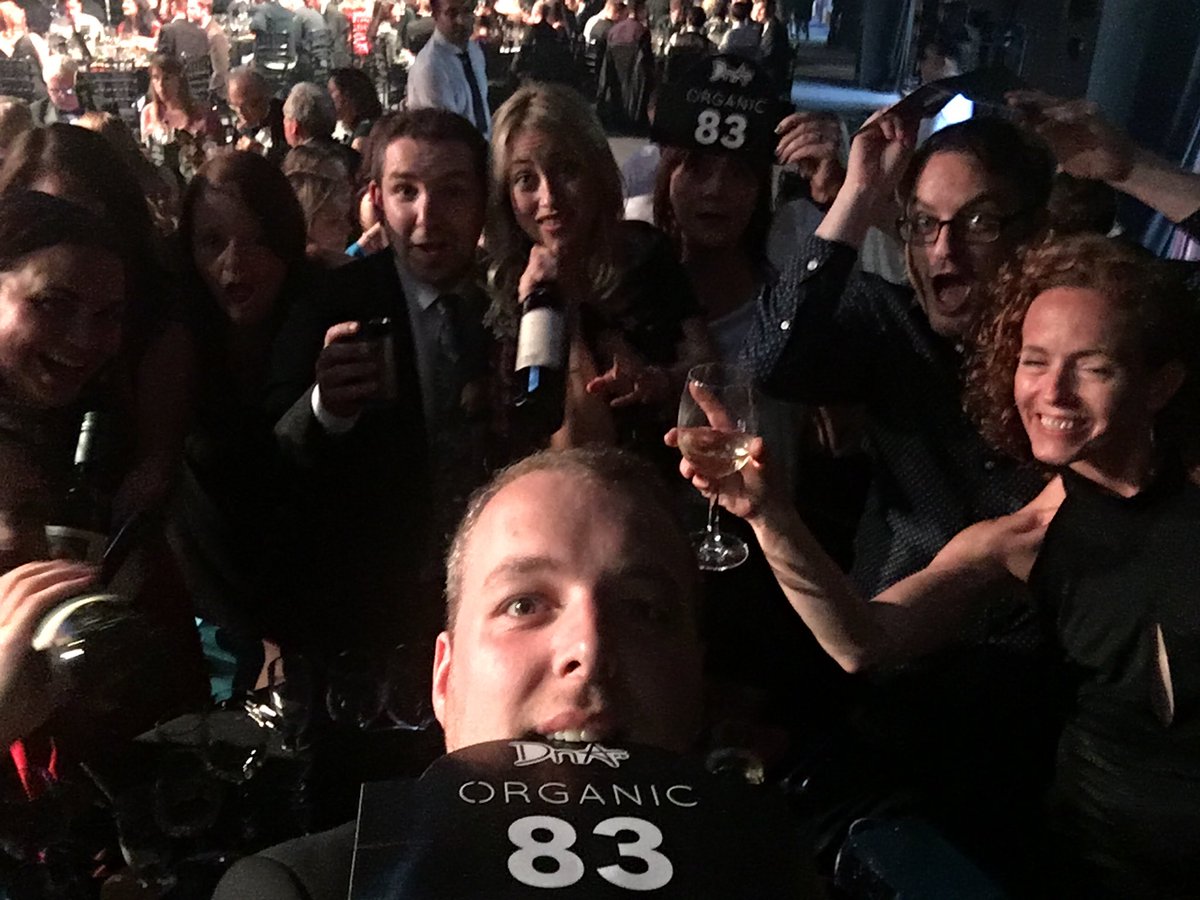 DnAPR's tweet photo. Bring on the Champagne! @OrganicHQ #Table83 #BASEawards2018 @BASE_org https://t.co/lyacEHfeb5