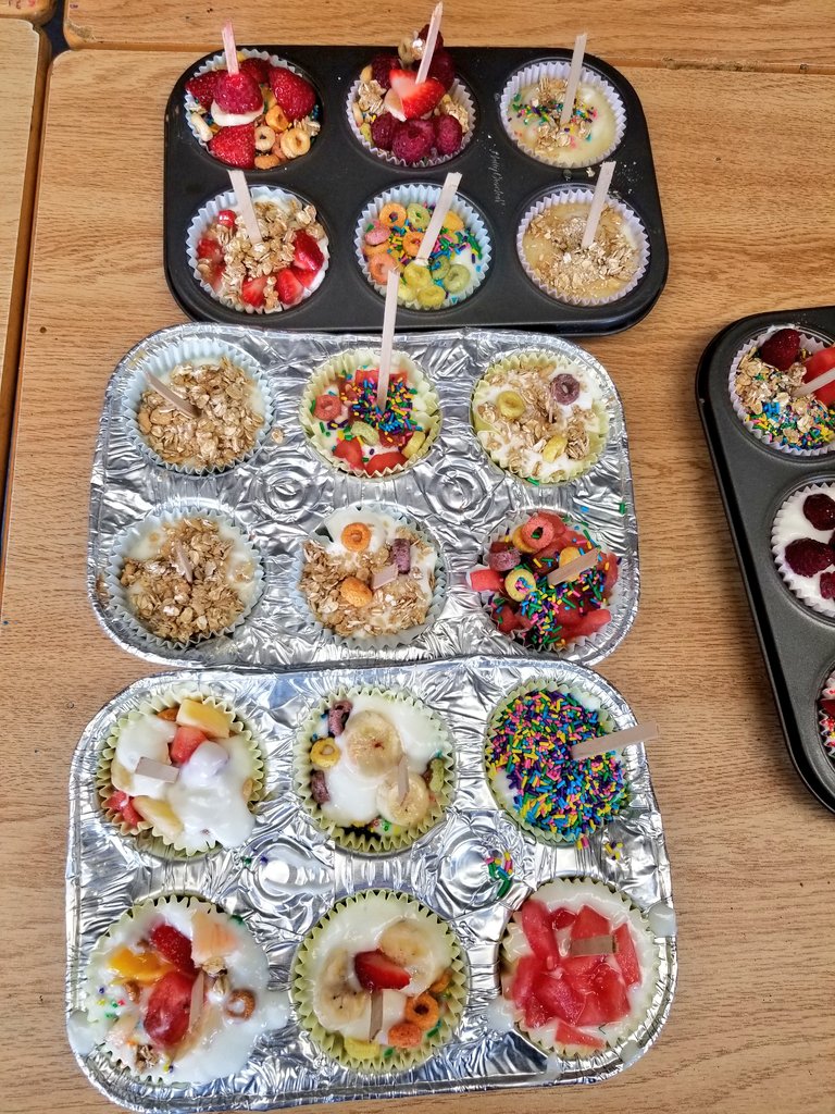 BGCYorkRegion's tweet photo. So many healthy &amp; yummy snacks at club, so little time! 😋 Check out these frozen yogurt popsicles made by our BGCYR members! #BGCYR #boysandgirlsclub #healthysnacks https://t.co/SUdRiMYw1g