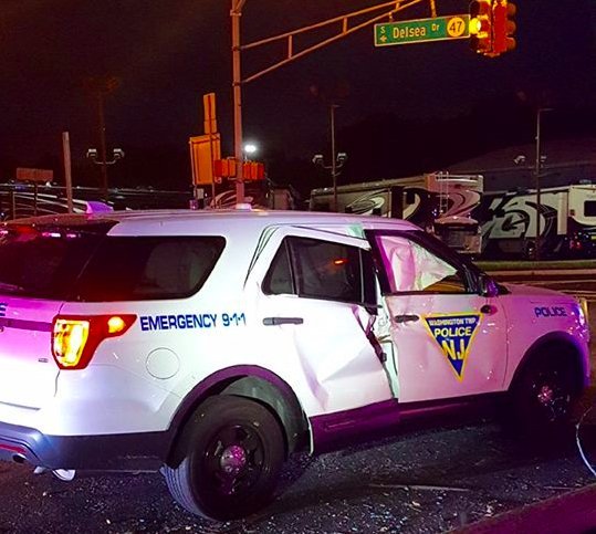 A Gloucester County police officer was injured early Thursday morning after a utility pole slammed into his cruiser, the wires electrifying his vehicle and causing him to be electrocuted as he tried to go back into his vehicle. nj.com/gloucester-cou…