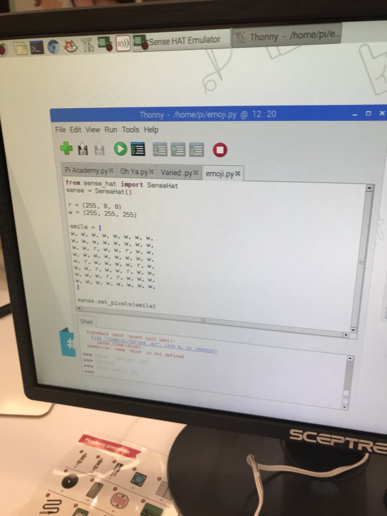 PCazarez's tweet image. Awesome, hands-on learning! #picademy #CSforCV