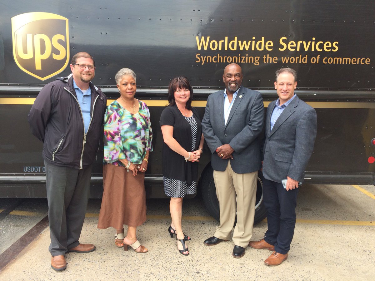 Discussing UPS job opportunities with South New Jersey Freeholder Jonathan Young