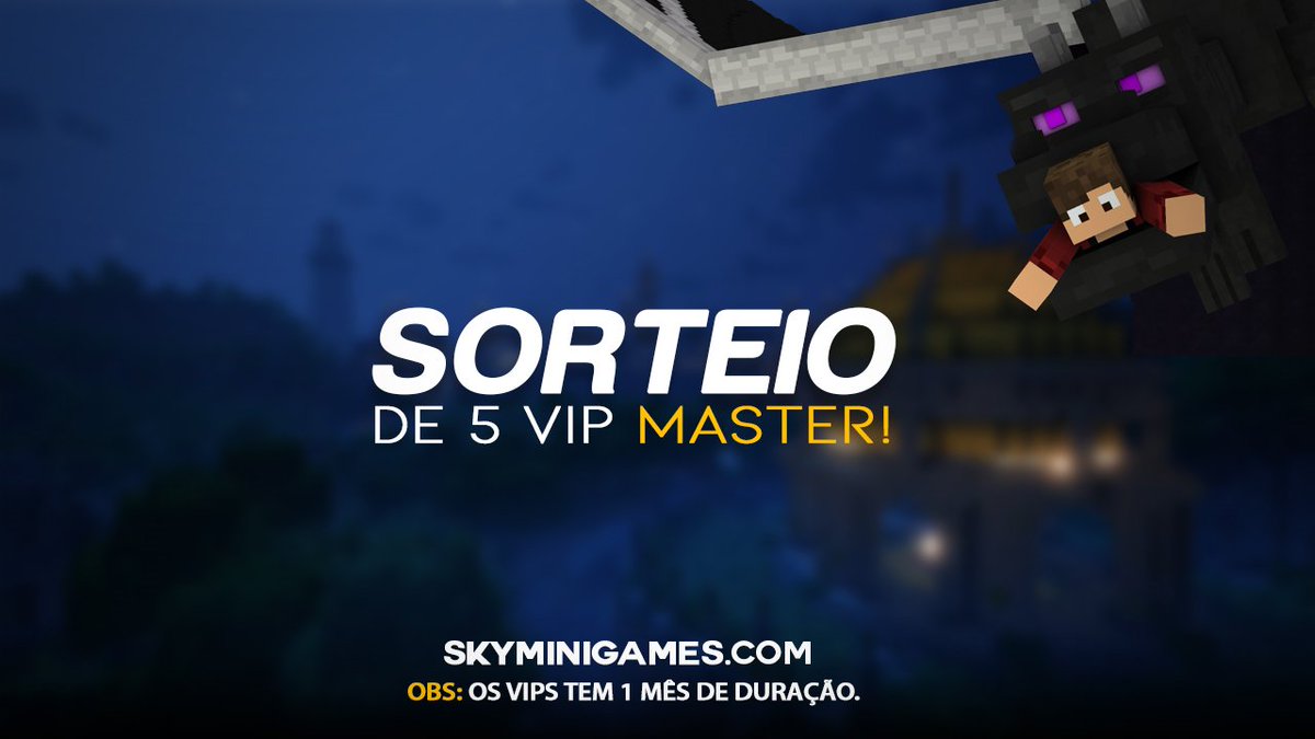 LuginBr's tweet image. 🔥 Quer ganhar VIP MASTER no skyminigames.com  ? 

✅ Dê um Retweet aqui pra participar!

⏰ Resultado: Amanhã 16H