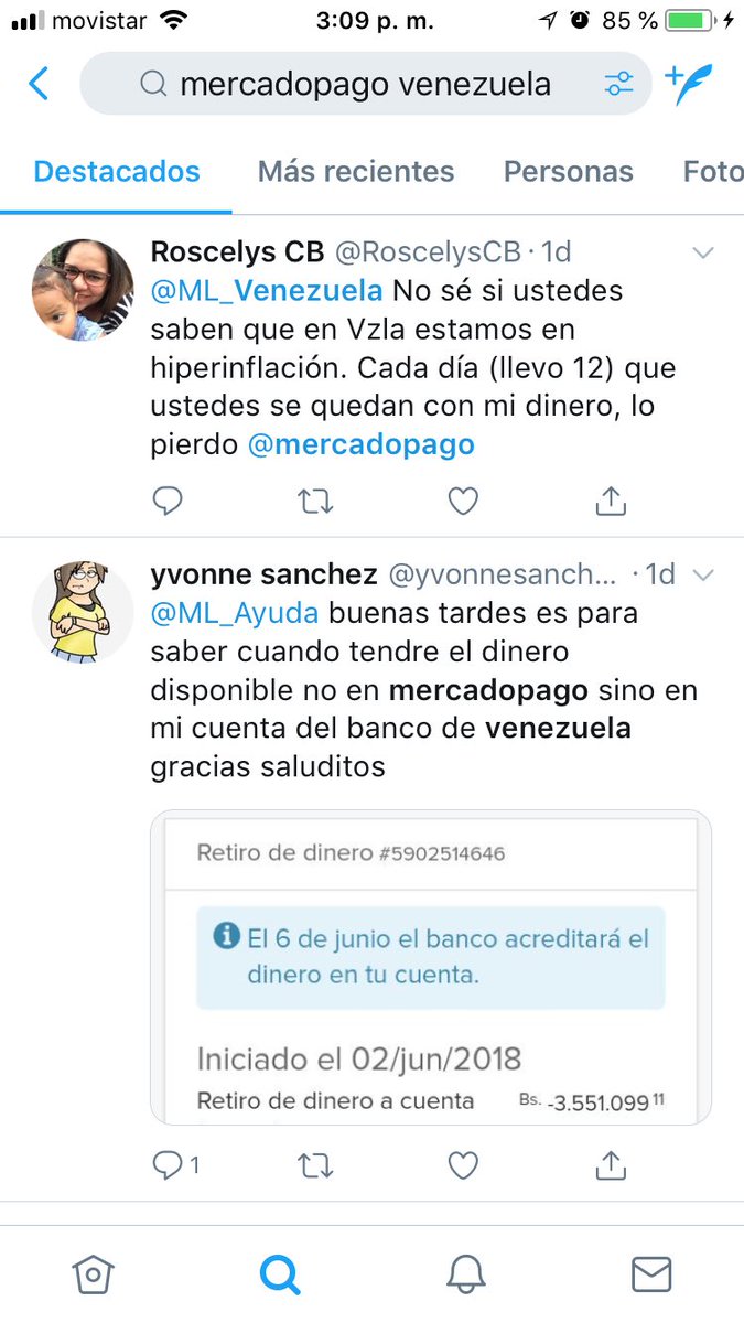 marieladeleon7's tweet photo. Espero un reembolso desde el pasado 31 de Mayo que supuestamente se haría el 5/6/18 luego el 6/6/18 y ya hoy es 7 de Junio y no hay noticias. #ayuda @ML_Ayuda @ML_Venezuela @mercadopago no quiero ser parte de sus estadísticas https://t.co/ASMHAY4DZB