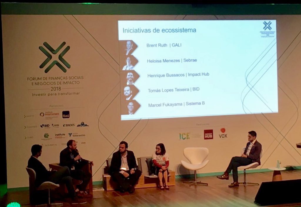 Increasing #GALI engagement in Brazil by sharing updates &amp; insights at the Fórum de Finanças Sociais e Negócios de Impacto in São Paulo. @SocEntGoizueta <a href="/AspenANDE/">Aspen Network of Development Entrepreneurs (ANDE)</a>