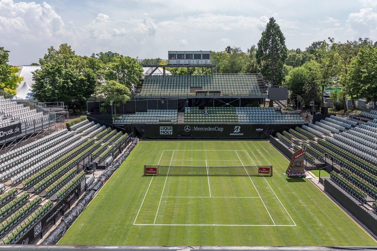 MichalSamulski's tweet photo. TC Weissenhof in Stuttgart is ready for @MercedesCup (pic.) with Federer, Raonic, Kyrgios, Berdych and Shapovalov in the field. https://t.co/JxlRlYWcYE