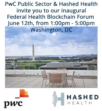 Hashed Health (@hashedhealth) on Twitter photo Join our Federal Health Blockchain Forum on June 12th as we de-mystify #blockchain, show demos, and exchange ideas about blockchain for Federal programs. <a href="/pwc_usgov/">PwC US Public Sector</a> <a href="/JohnGBass/">John Bass</a> <a href="/ChamberDigital/">Marvin S. Haynes</a> - DM for info. Join our Federal Health Blockchain Forum on June 12th as we de-mystify #blockchain, show demos, and exchange ideas about blockchain for Federal programs. <a href="/pwc_usgov/">PwC US Public Sector</a> <a href="/JohnGBass/">John Bass</a> <a href="/ChamberDigital/">Marvin S. Haynes</a> - DM for info.