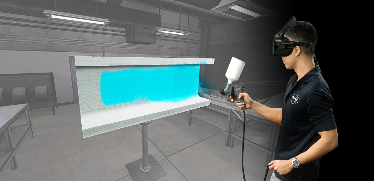 VRSimInc's tweet photo. @sixensemotion Full-Presence Platform technology adopted in VRSim #SimSpray - #VirtualReality #Painting and #Coating #Training #MotionTracking
Stay up to date on #VRSim company news, products, and industry thoughts on our blog: https://t.co/nXnB4tcfUI https://t.co/tC6Xas3tds