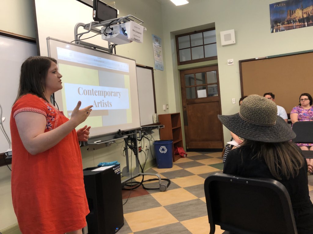 artwithbailey's tweet photo. Contemporary Arts - What is Art? Presentation #fasummit18 #k12artchat https://t.co/b0UIBdbNaQ