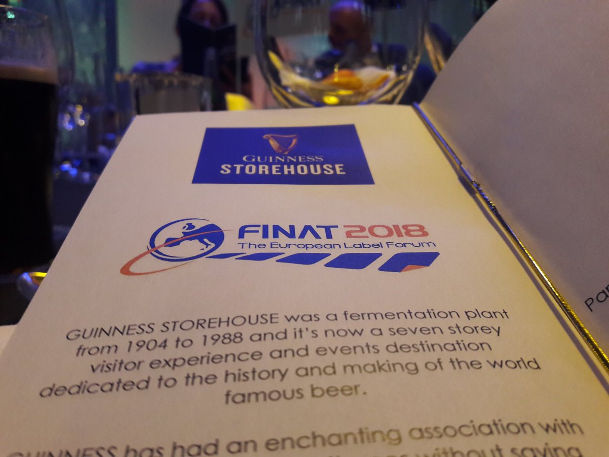 NarrowWebTech's tweet photo. Let's finish this first day of #FINAT18 European Label Forum in Dublin! Enjoy! #FINAT @FINATcom https://t.co/Onhw46Qkhe