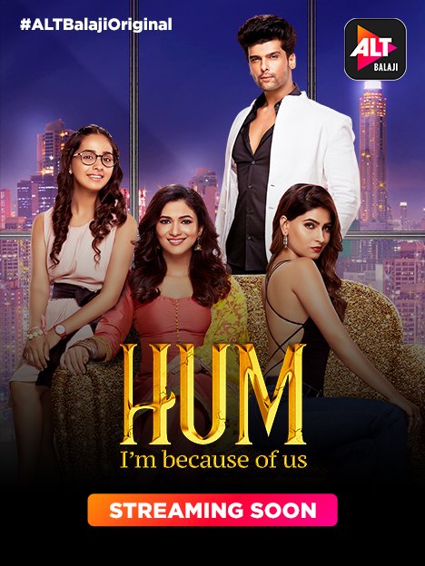 altt_in's tweet photo. The Kapoor sisters are coming to meet you! 
#HumImBecauseOfUs streaming soon on ALTBalaji.
#ALTBalajiOriginal | @ektaravikapoor | @KushalT2803 | @iKarishmaSharma | @PanditRidhima https://t.co/Bqaayo6cNM
