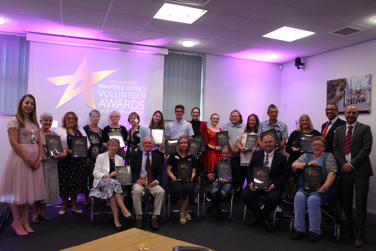 We celebrated extraordinary volunteers across the #Braintree District at our #VolunteerAwards this evening who have made a positive difference to the lives of others. Thank you to all our sponsors, winners, highly commended & nominees #VolunteersWeek