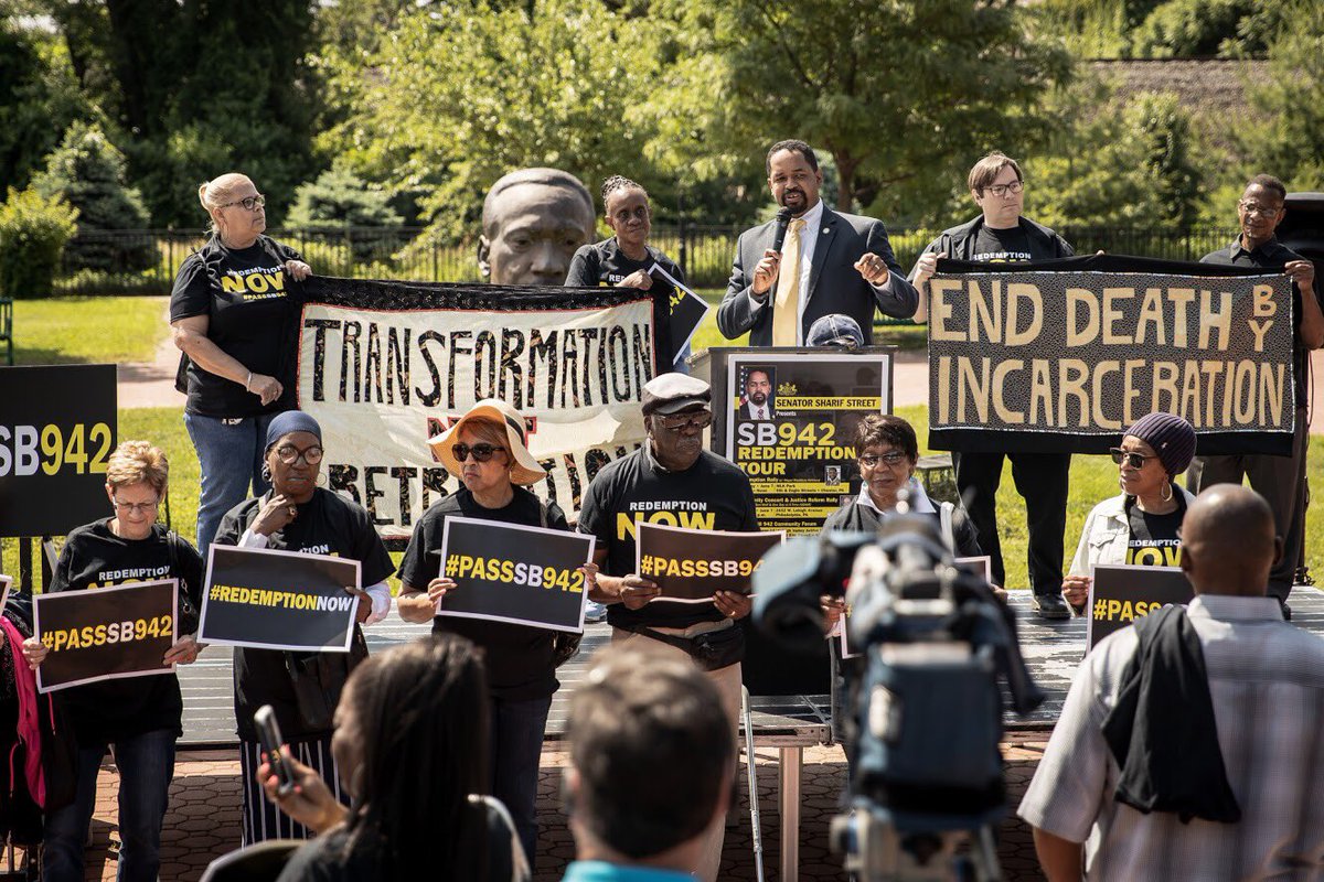 SenSharifStreet's tweet photo. Successful Redemption Rally in Chester, PA today. Big Thanks  thanks to Chester Mayor Thaddeus Kirkland and all allies and advocates in rallying to reform Parole in PA. https://t.co/IO3Q5My7a0  #RedemptionNOW #PassSB942 https://t.co/JkpMYJ95K4