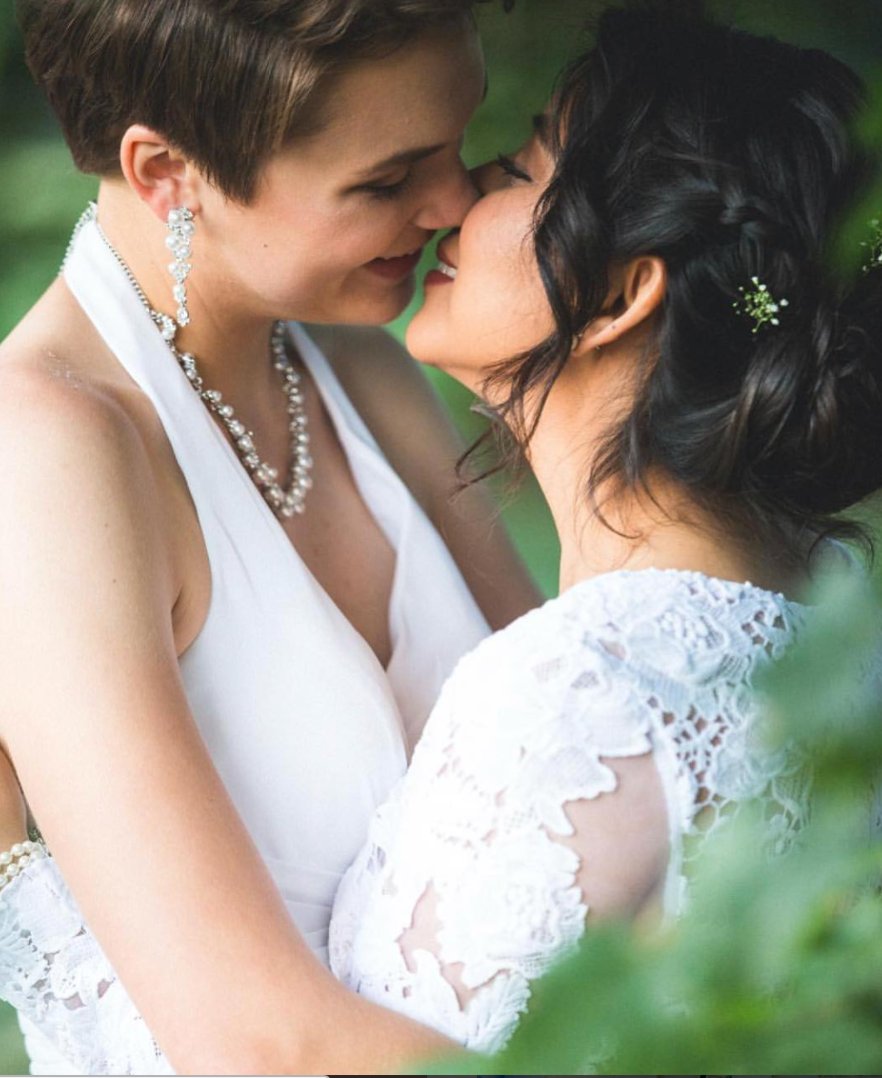 two_brides's tweet image. “Brenda and Lena had a beautiful pop wedding... Mexican themed...” - @heirloomphotocompany 
That literally sounds like my heaven!!! I want to hear about other themed weddings! 📸 @heriloomphotocompany

#twobridesarebetter #lesbianwedding #lesbianlove #loveislove #love #twobrides