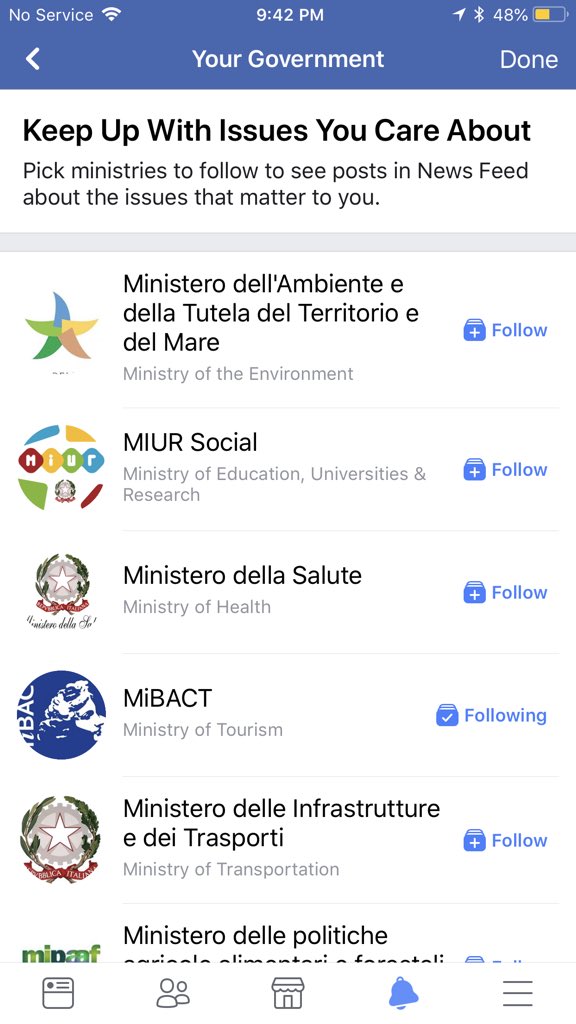 tracyrusso's tweet image. Very cool #Facebook feature, “Your Government” debuts in Italia.

Enter your address and find all representatives down to your Mayor. 

Then given the option to follow major agency pages as well.

#pdf18 #opengov #Italy