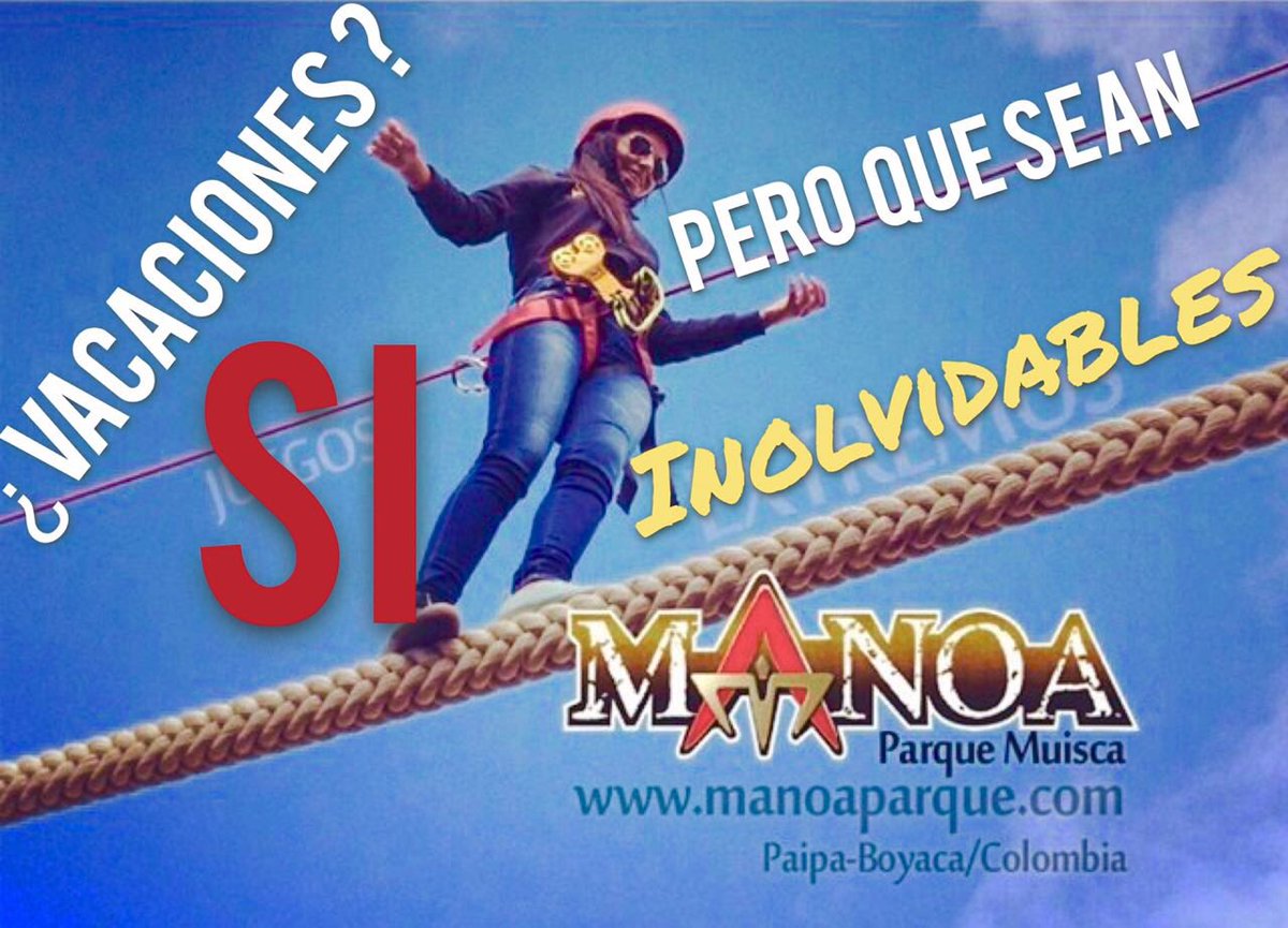 ManoaParque's tweet photo. 🏖🏖🏖🏖🏖🏖🏖
¿VACACIONES? 
😱ABRIMOS TODOS LOS DÍAS - si todos los días 😁
 *desde 15 junio 
Hasta 16 julio  *
Atrévete a vivir con MANOA PARQUE  las mejores vacaciones de tu vida. ¿Qué estás esperando? 📲3105672201
https://t.co/uK4eB8c5MO
🚏Paipa - Boyacá https://t.co/iwj24cnBEz