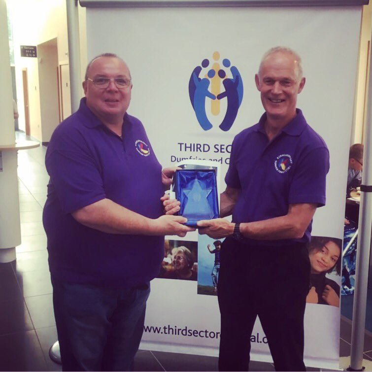 WE’RE WINNERS!!! Kirkcudbright Summer Festivities are winners of Third Sector D&amp;G VOSCARS  2018 awards in the Culture and Heritage category!!!

Thank you to our volunteers, without whom this wouldn’t be possible.

Pictured: John Blaikie (Chairman) and Bob McCune (Convenor)