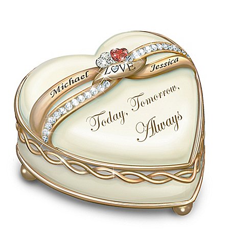 Soul Mates #Personalized #Heart ... westcoastwebsite.com/soul-mates-per… #22KaratGold #22KaratGoldPlating #AlwaysInMyHeart #Crystal #Gold #HeartShaped #HeirloomPorcelain #MusicBox #Musical #MusicalGiftBox #Personalizable #PersonalizedGifts #Porcelain #SoulMates #Swarovski #SwarovskiCrystals