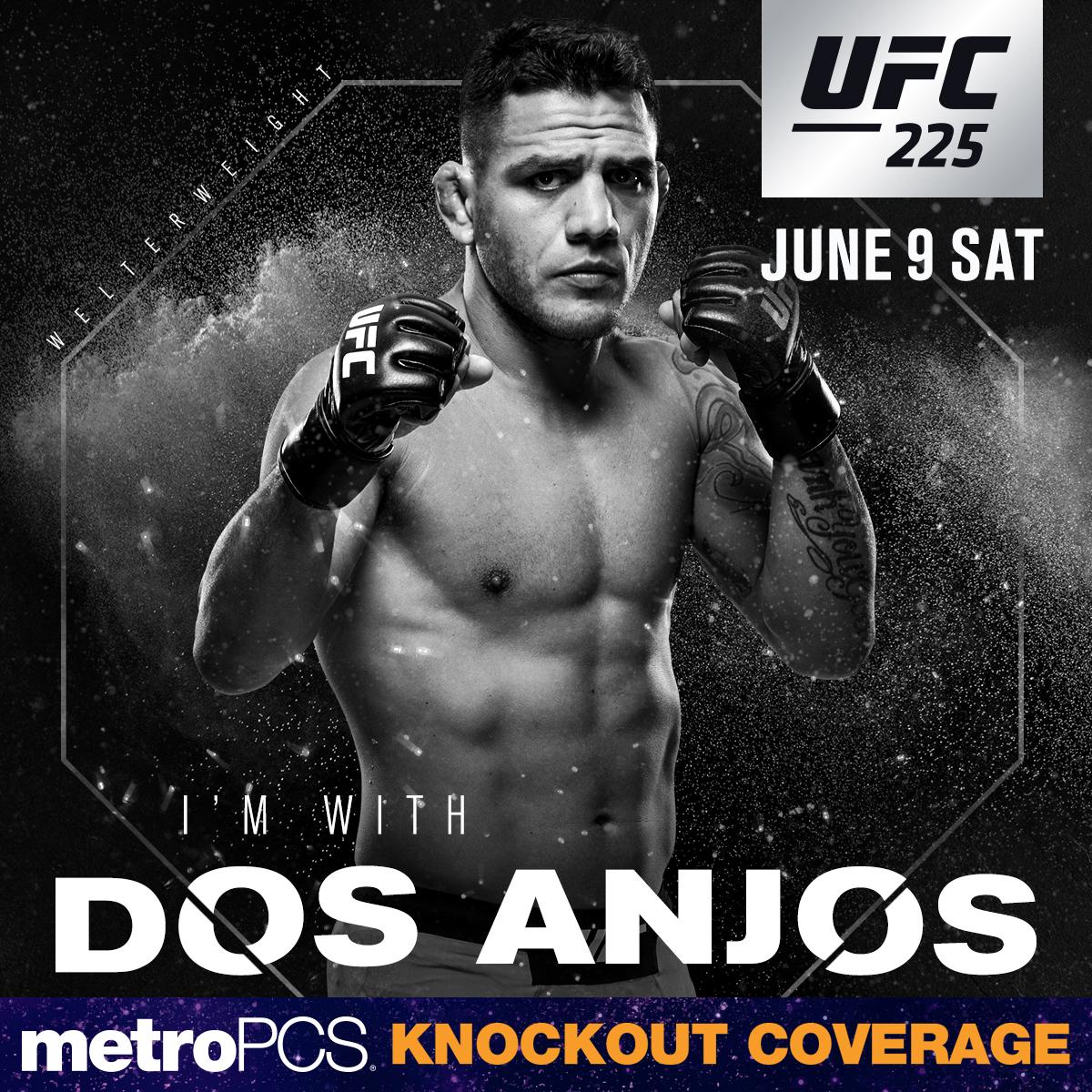ufc's tweet photo. RT if you're w/ RDA @RdosAnjosMMA at #UFC225 | SATURDAY | LIVE on PPV! @MetroPCS https://t.co/lSIlKoRNIw