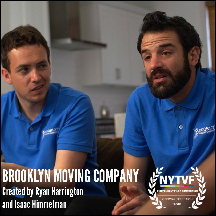 nytvf's tweet photo. The #NYTVF2018 #OfficialSelectionSpotlight is on "Brooklyn Moving Company," a musical comedy complete with song and dance, created by Ryan Harrington and @Isaachimmelman and executive produced by @TYBprod #MakeItHere https://t.co/VBhSS4DEuA