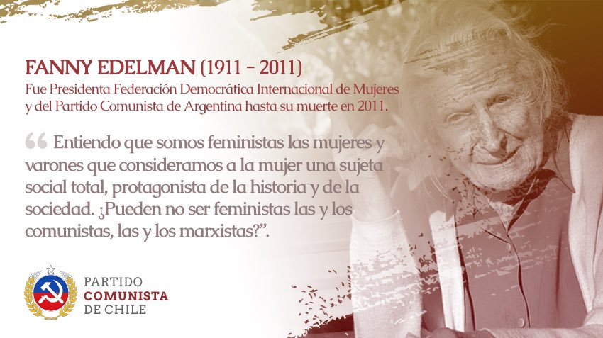 MujeresPCCh's tweet photo. Respondemos a diario a la pregunta de la compañera Fanny Edelman y es no!: las y los comunistas, las y los marxistas no podemos no ser feministas ✊🏽 #olafeminista #laolafeminista #feminismo #feminismomarxista #fannyedelman #feminismos #comunistas #mujerescomunistas https://t.co/30ZFxxFLGM