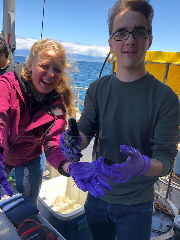 CareerEdCenter's tweet photo. Check out the Honors Environmental Field Studies students aboard the NOAA Research Vessel Shearwater! They helped recover deep water sediment traps with Dr. Tappa from the University of South Carolina. @BuenaHSBulldogs #cecpride #cte #funwhilelearning https://t.co/e9h1OQfp7Z