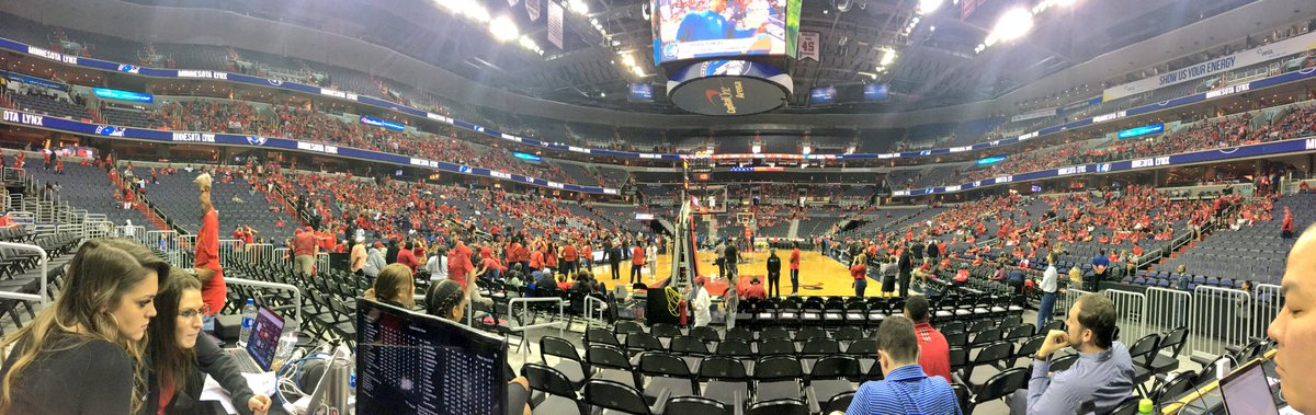 jacobbogage's tweet photo. Not the best pano, but a good look at the #Mystics attendance at tip-off. 

#ALLCAPS
#StanleyCup https://t.co/NVoXsV4BQT