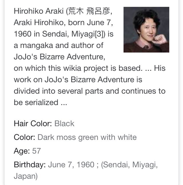 HAPPY BIRTHDAY HIROHIKO ARAKI!!!   