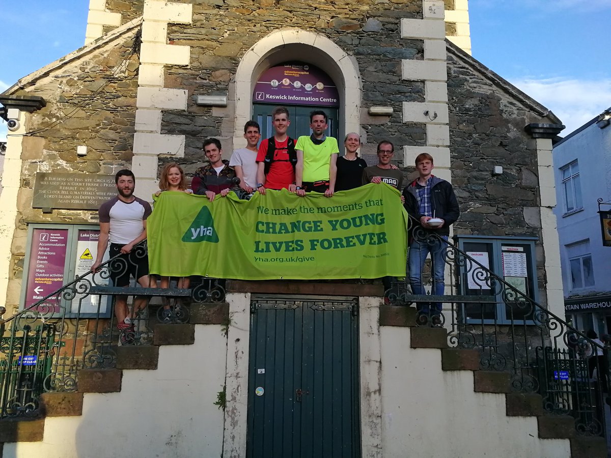 mellorina's tweet photo. They made it! 15 hours 42 minutes. Well done to all our wonderful @YHAOfficial staff who completed the 72 miles and 42 peaks of the #BillyBlandChallenge #keswick #notjustlakes #cumbria
Still time to donate at https://t.co/EtBOO8z1NF https://t.co/jb9tZrIAxJ