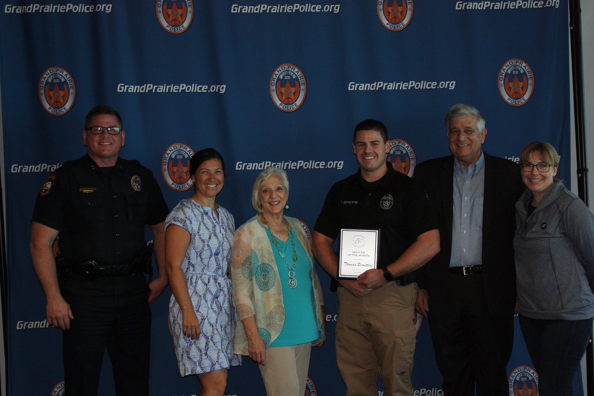 GPCrimeStopper3's tweet image. Congratulations 🎉 to @GrandPrairiePD 👮 T. Berrettini is GPCS May Officer of the Month! Thanks for all your hard work, on and off duty, to keep our community safe! #GPPD #liveGrand #GPCS #CrimeStoppers @ChiefMorrisGPPD @b_gibbons1