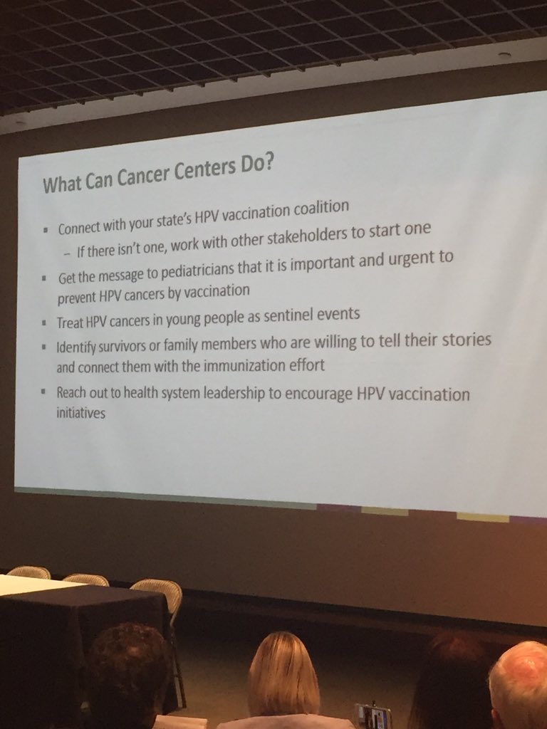 Dr Melinda Wharton @CDCgov outlines what Cancer Centers can do to increase #hpvvaccination