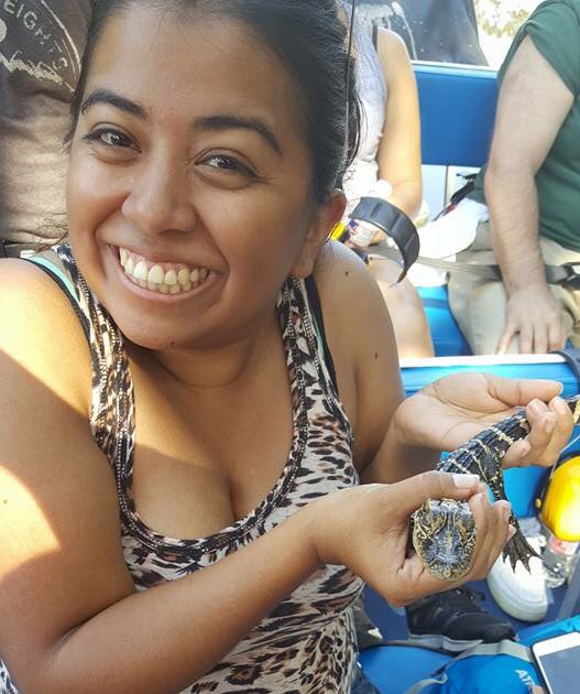 R1DER_15's tweet image. #TBT to when I was in new orleans and got to hold a baby alligator. R1ΔER met Ryder on a swamp tour. Take me back! 🐊💙#samename #differentspelling #NOLA