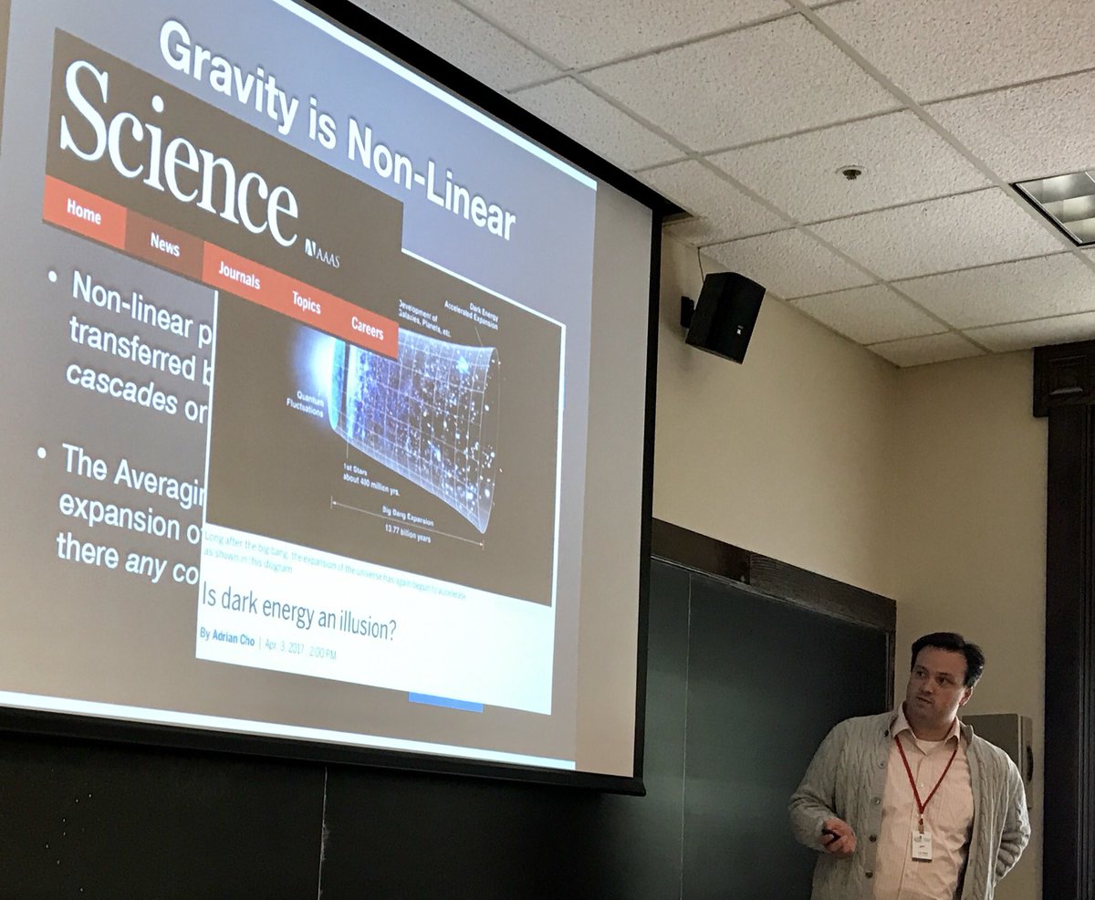 Tom Giblin of Kenyon college with a fascinating reflection on gravity. At #PASCOS #cwru