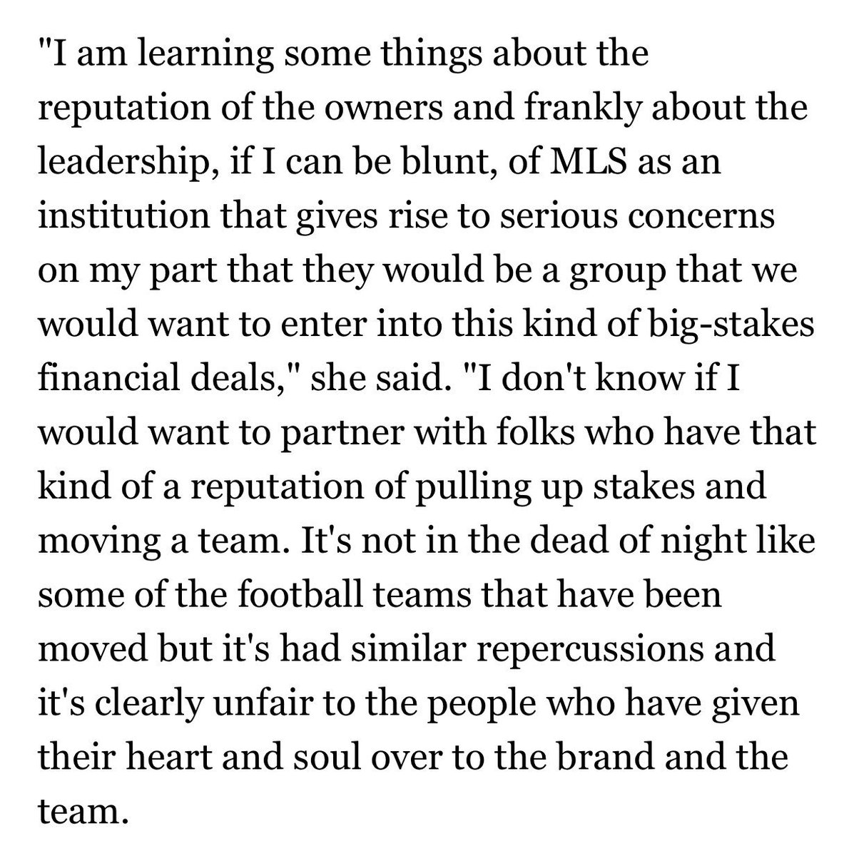 “I am learning some things about the reputation of the owners and frankly about the leadership, if I can be blunt, of #MLS as an institution that gives rise to serious concerns” -#Austin City Council dispatch.com/sports/2018060… #Soccer #MLS2ATX #SaveTheCrew #ProRelforUSA